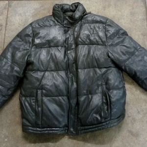 Vince Lambskin Leather Puffer jacket